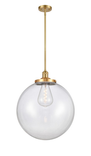 Beacon - 1 Light - 18 inch - Satin Gold - Stem Hung - Pendant (201S-SG-G202-18-LED)