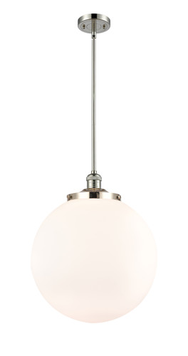 Beacon - 1 Light - 16 inch - Polished Nickel - Stem Hung - Pendant (201S-PN-G201-16-LED)
