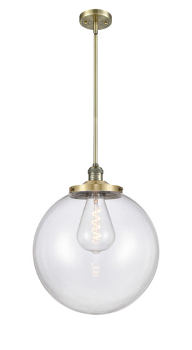 Beacon - 1 Light - 16 inch - Antique Brass - Stem Hung - Pendant (201S-AB-G202-16-LED)