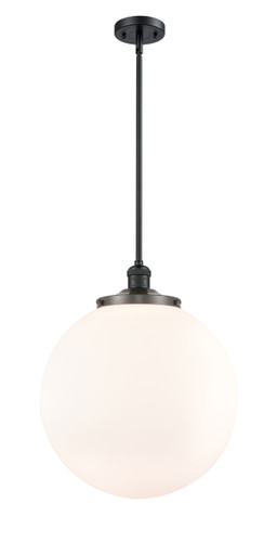 Beacon - 1 Light - 16 inch - Matte Black - Stem Hung - Pendant (201S-BK-G201-16)