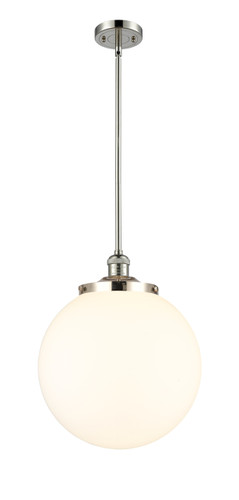 Beacon - 1 Light - 14 inch - Polished Nickel - Stem Hung - Pendant (201S-PN-G201-14-LED)