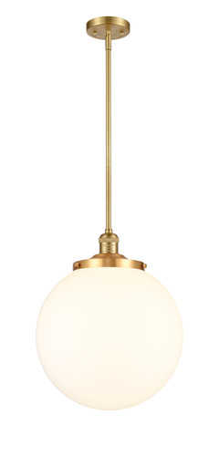 Beacon - 1 Light - 14 inch - Satin Gold - Stem Hung - Pendant (201S-SG-G201-14)