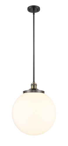 Beacon - 1 Light - 14 inch - Black Antique Brass - Stem Hung - Pendant (201S-BAB-G201-14)