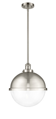 Hampden - 1 Light - 13 inch - Brushed Satin Nickel - Stem Hung - Pendant (201S-SN-HFS-122-SN-LED)