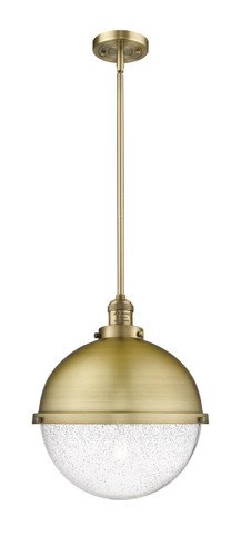 Hampden - 1 Light - 13 inch - Brushed Brass - Stem Hung - Pendant (201S-BB-HFS-124-BB-LED)