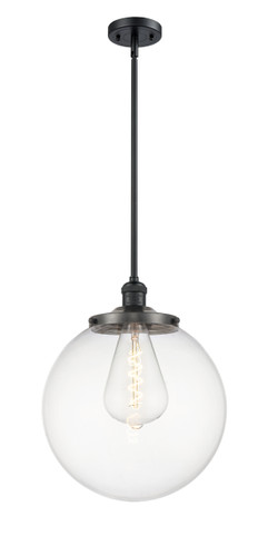 Beacon - 1 Light - 14 inch - Matte Black - Stem Hung - Pendant (201S-BK-G202-14)