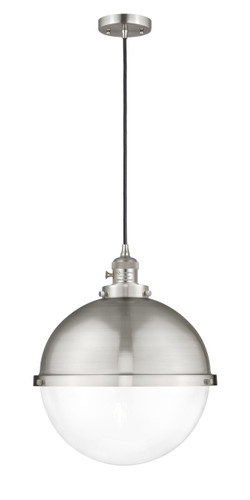 Hampden - 1 Light - 13 inch - Brushed Satin Nickel - Cord hung - Pendant (201CSW-SN-HFS-122-SN-LED)