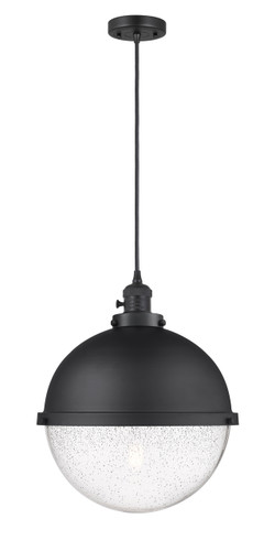 Hampden - 1 Light - 13 inch - Matte Black - Cord hung - Pendant (201CSW-BK-HFS-124-BK-LED)