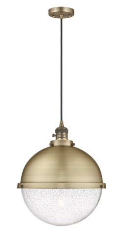 Hampden - 1 Light - 13 inch - Brushed Brass - Cord hung - Pendant (201CSW-BB-HFS-124-BB-LED)