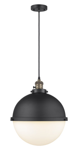 Hampden - 1 Light - 13 inch - Black Antique Brass - Cord hung - Pendant (201CSW-BAB-HFS-121-BK-LED)