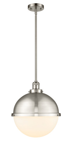 Hampden - 1 Light - 13 inch - Brushed Satin Nickel - Stem Hung - Pendant (201S-SN-HFS-121-SN)