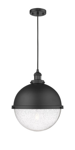 Hampden - 1 Light - 13 inch - Matte Black - Cord hung - Pendant (201C-BK-HFS-124-BK-LED)
