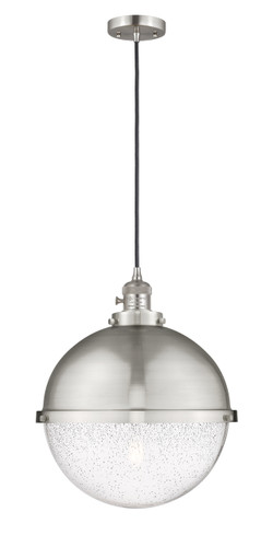 Hampden - 1 Light - 13 inch - Brushed Satin Nickel - Cord hung - Pendant (201CSW-SN-HFS-124-SN)