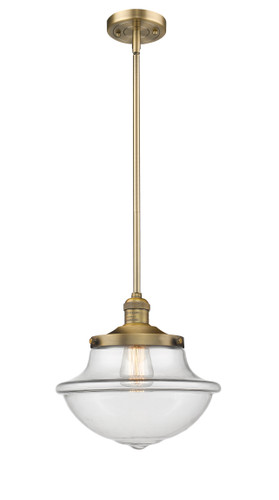 Oxford - 1 Light - 12 inch - Brushed Brass - Stem Hung - Mini Pendant (201S-BB-G542-LED)