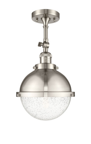 Hampden - 1 Light - 9 inch - Brushed Satin Nickel - Semi-Flush Mount (201F-SN-HFS-84-SN-LED)