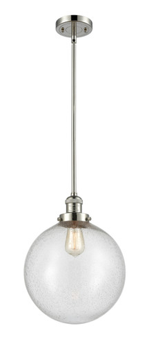 Beacon - 1 Light - 12 inch - Polished Nickel - Stem Hung - Mini Pendant (201S-PN-G204-12-LED)