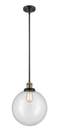 Beacon - 1 Light - 12 inch - Black Antique Brass - Stem Hung - Mini Pendant (201S-BAB-G202-12-LED)