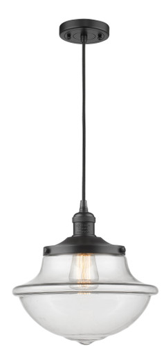 Oxford - 1 Light - 12 inch - Matte Black - Cord hung - Mini Pendant (201C-BK-G542-LED)