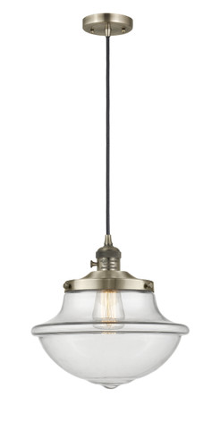 Oxford - 1 Light - 12 inch - Antique Brass - Cord hung - Mini Pendant (201CSW-AB-G542)