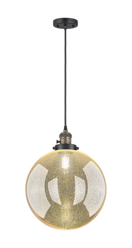 Beacon - 1 Light - 12 inch - Black Antique Brass - Cord hung - Mini Pendant (201CSW-BAB-G208-12)