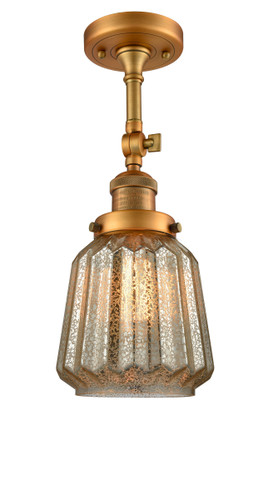 Chatham - 1 Light - 7 inch - Brushed Brass - Semi-Flush Mount (201F-BB-G146-LED)