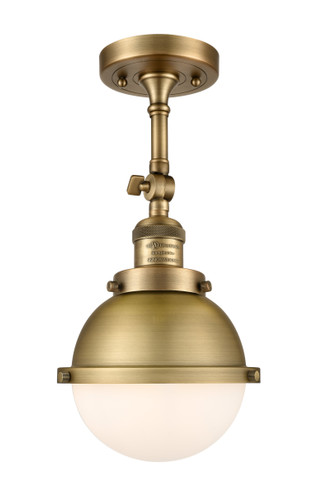 Hampden - 1 Light - 7 inch - Brushed Brass - Semi-Flush Mount (201F-BB-HFS-61-BB-LED)