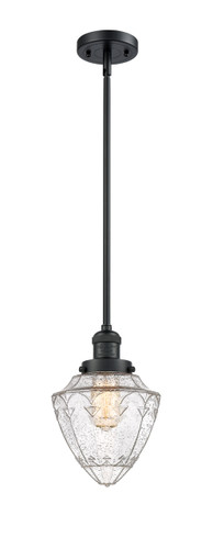 Bullet - 1 Light - 7 inch - Matte Black - Stem Hung - Mini Pendant (201S-BK-G664-7)