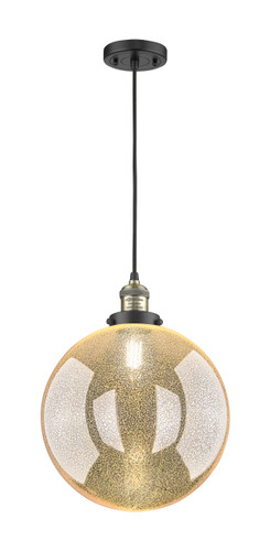 Beacon - 1 Light - 12 inch - Black Antique Brass - Cord hung - Mini Pendant (201C-BAB-G208-12)