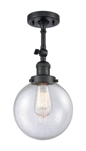 Beacon - 1 Light - 8 inch - Matte Black - Semi-Flush Mount (201F-BK-G204-8-LED)