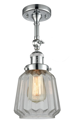 Chatham - 1 Light - 7 inch - Polished Chrome - Semi-Flush Mount (201F-PC-G142-LED)