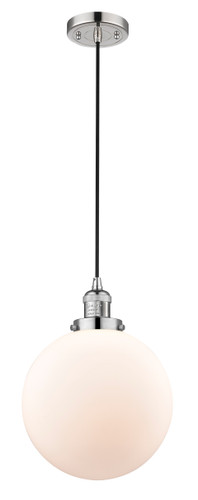 Beacon - 1 Light - 10 inch - Polished Nickel - Cord hung - Mini Pendant (201C-PN-G201-10-LED)