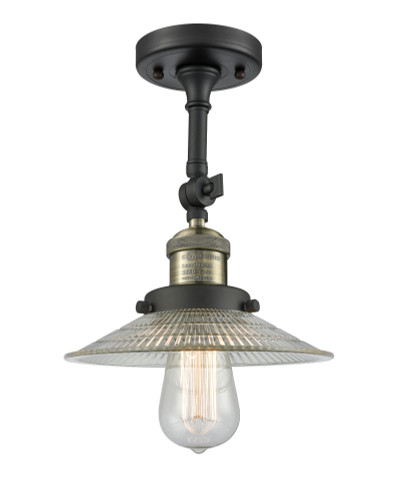 Halophane - 1 Light - 9 inch - Black Antique Brass - Semi-Flush Mount (201F-BAB-G2-LED)