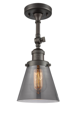 Cone - 1 Light - 6 inch - Oil Rubbed Bronze - Semi-Flush Mount (201F-OB-G63-LED)