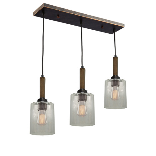 Legno Rustico 3 Light Brunito Bronze Island Light (AC10143BU)