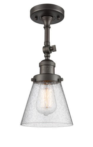 Cone - 1 Light - 6 inch - Oil Rubbed Bronze - Semi-Flush Mount (201F-OB-G64-LED)