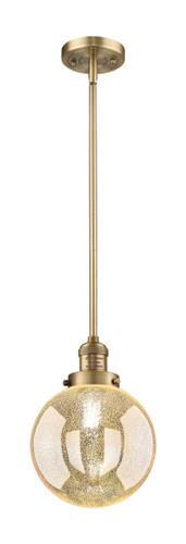 Beacon - 1 Light - 8 inch - Brushed Brass - Stem Hung - Mini Pendant (201S-BB-G208-8)