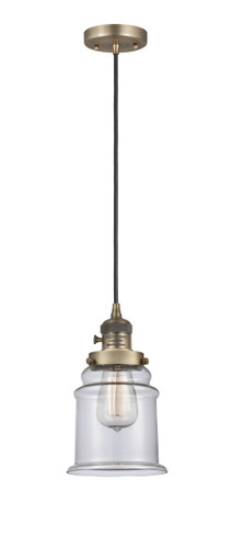 Canton - 1 Light - 6 inch - Brushed Brass - Cord hung - Mini Pendant (201CSW-BB-G182-LED)