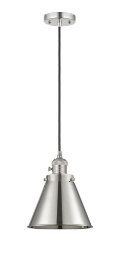 Appalachian - 1 Light - 8 inch - Polished Nickel - Cord hung - Mini Pendant (201CSW-PN-M13-PN)