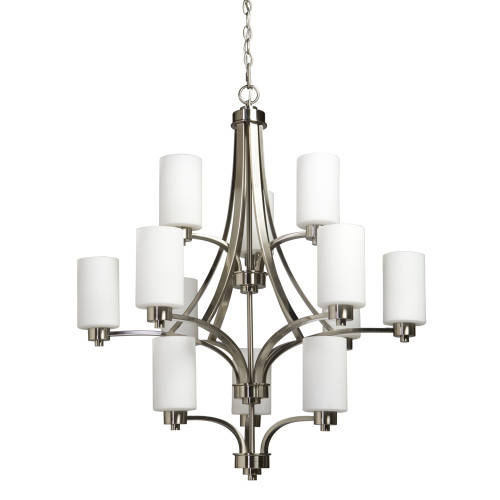 Parkdale 12 Light Chandelier In Polished Nickel (AC1312PN)