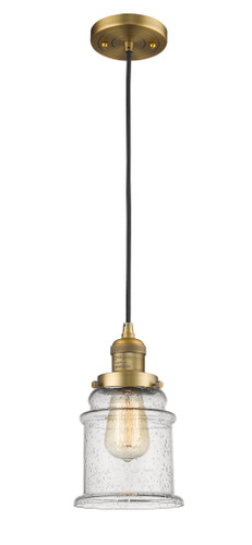 Canton - 1 Light - 6 inch - Brushed Brass - Cord hung - Mini Pendant (201C-BB-G184-LED)