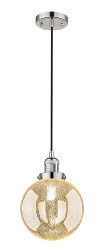 Beacon - 1 Light - 8 inch - Polished Nickel - Cord hung - Mini Pendant (201C-PN-G208-8)