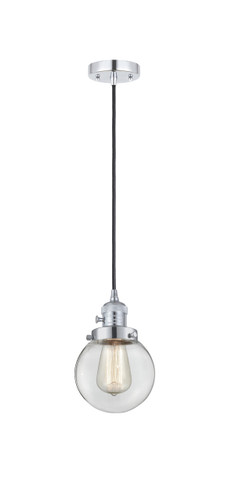 Beacon - 1 Light - 6 inch - Polished Chrome - Cord hung - Mini Pendant (201CSW-PC-G202-6)