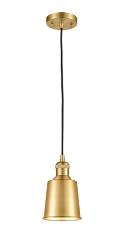 Addison - 1 Light - 5 inch - Satin Gold - Cord hung - Mini Pendant (201C-SG-M9-SG-LED)