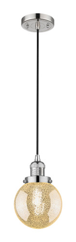 Beacon - 1 Light - 6 inch - Polished Nickel - Cord hung - Mini Pendant (201C-PN-G208-6)