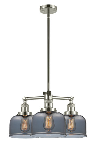 Bell - 3 Light - 22 inch - Polished Nickel - Stem Hung - Chandelier (207-PN-G73-LED)