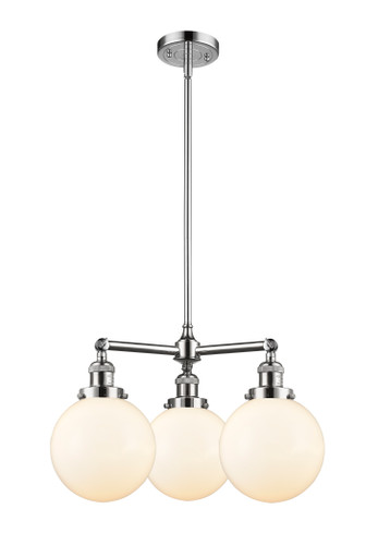 Beacon - 3 Light - 22 inch - Polished Chrome - Stem Hung - Chandelier (207-PC-G201-8)