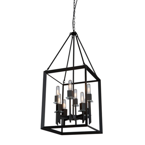 Vineyard 8 Light Matte Black Chandelier (AC10068)