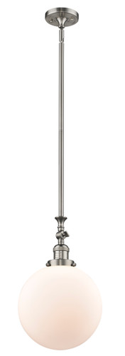 Beacon - 1 Light - 10 inch - Brushed Satin Nickel - Stem Hung - Mini Pendant (206-SN-G201-10)