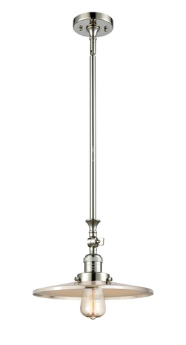 Appalachian - 1 Light - 12 inch - Polished Nickel - Stem Hung - Mini Pendant (206-PN-MFR-PN-12)