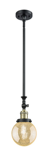 Beacon - 1 Light - 6 inch - Black Antique Brass - Stem Hung - Mini Pendant (206-BAB-G208-6)